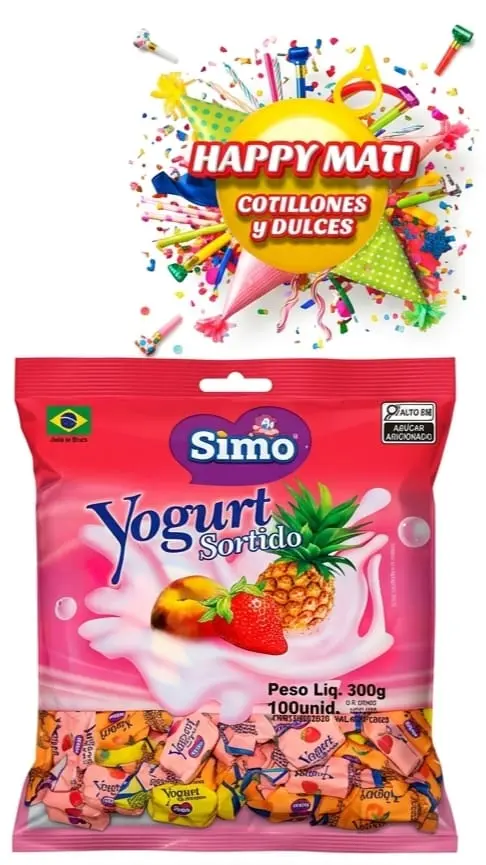MASTICABLE DE YOGURT DE 100 UNIDADES